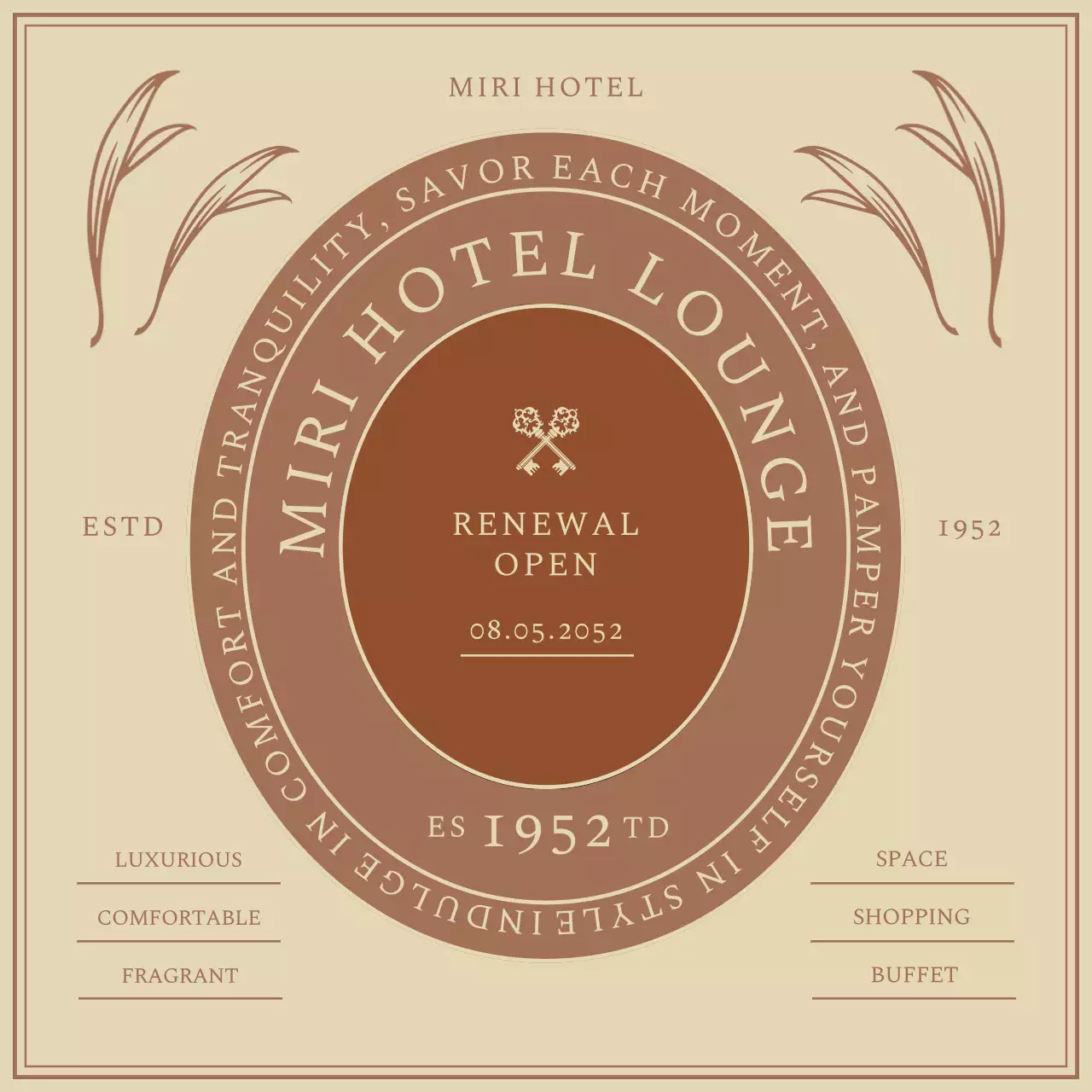 갈색톤의 클래식한 호텔 라운지 리뉴얼 안내