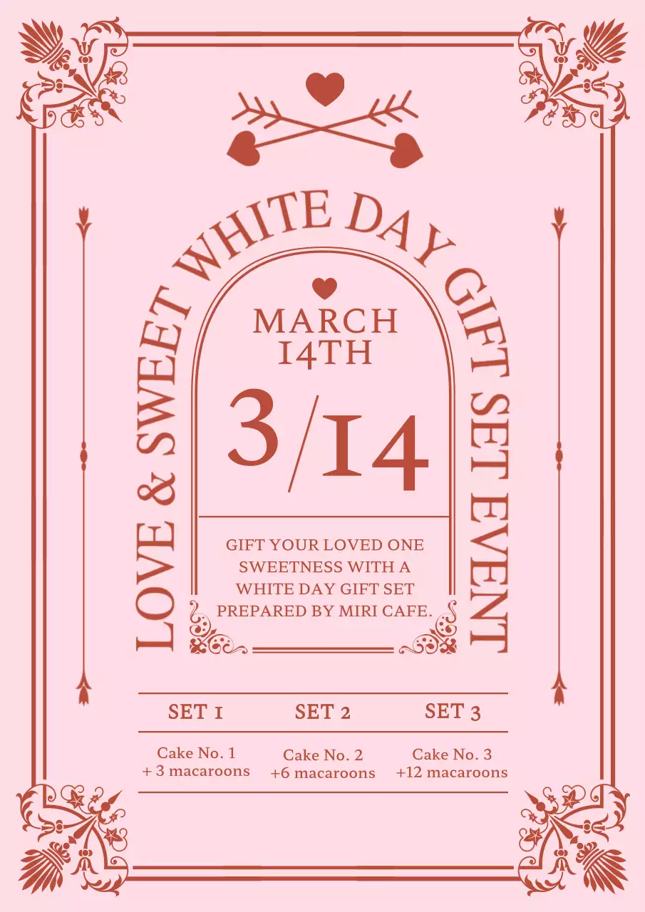 Pink Vintage Gift Promotion Poster