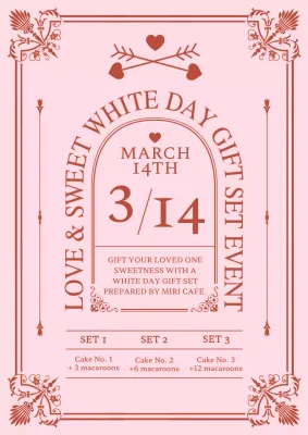 Pink Vintage Gift Promotion Poster