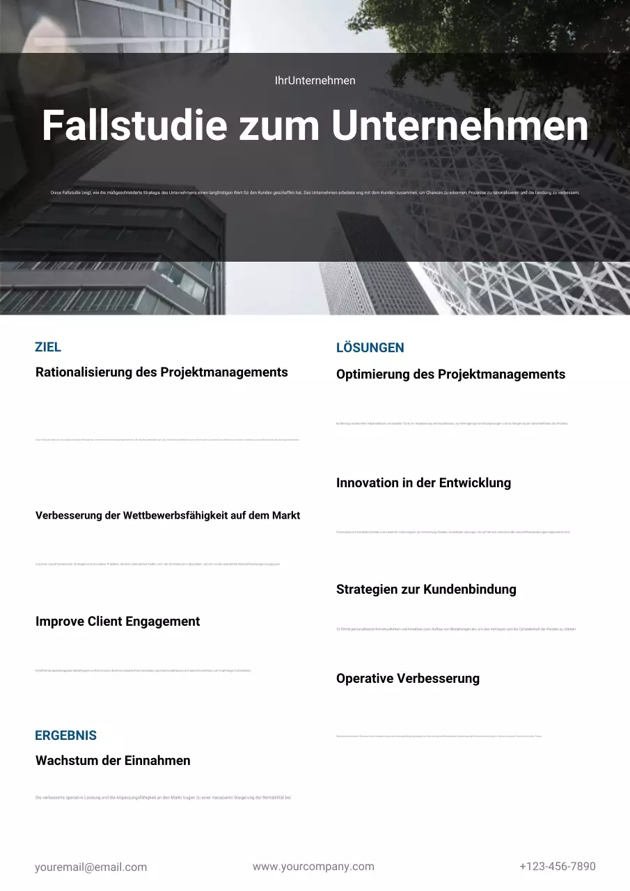 grauer professioneller Geschäftsbericht