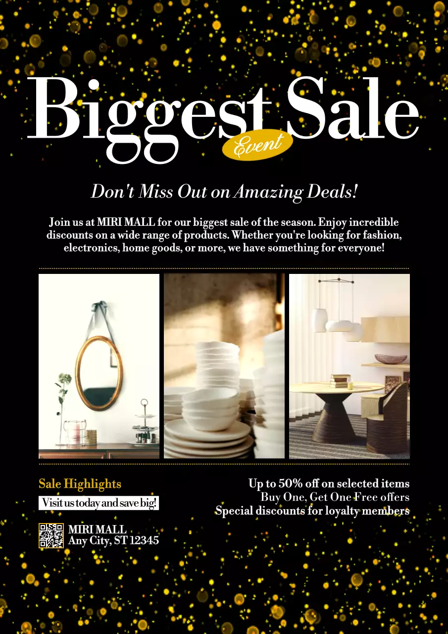 Black Elegant Sale Promotion Poster