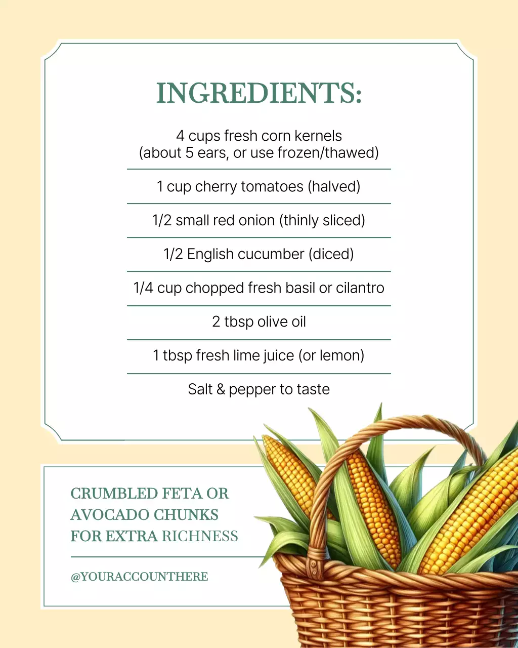 Family Cooking Recipe for Instagram Post