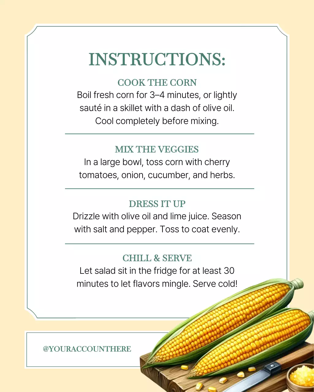 Family Cooking Recipe for Instagram Post