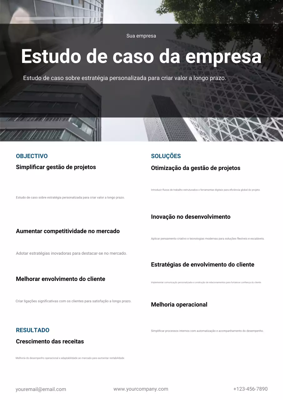 relatório comercial profissional cinza