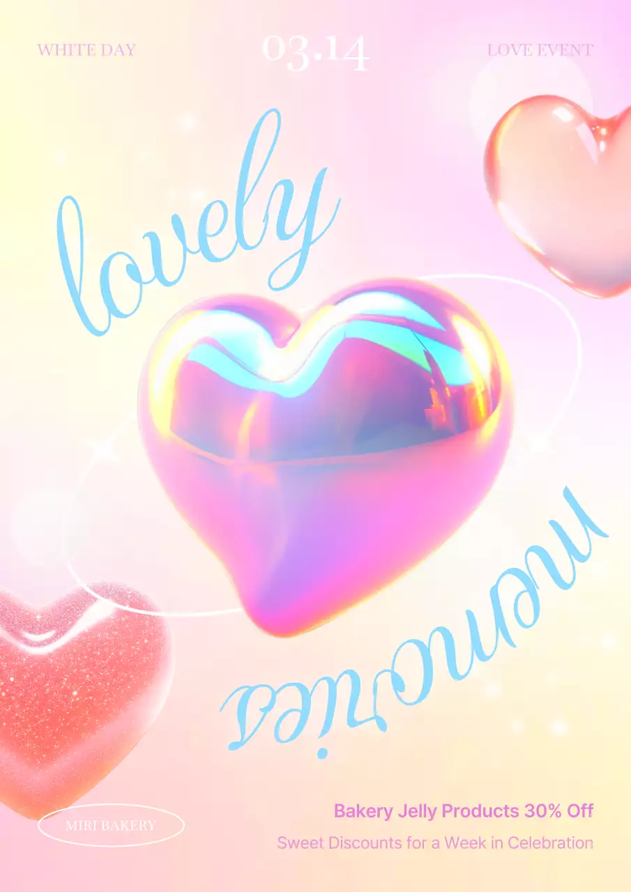 Rainbow Trendy Bakery Promotion Poster