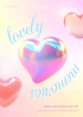 Rainbow Trendy Bakery Promotion Poster