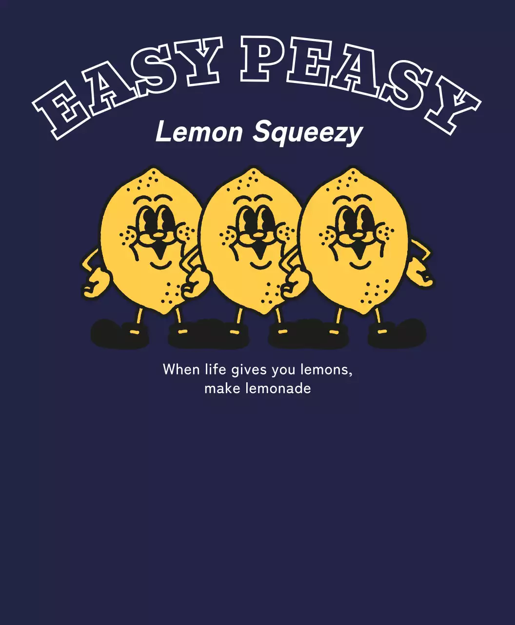 트랜디한 글자와 귀여운 캐릭터 컨셉