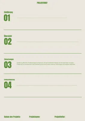 Green Modern Projektdokument