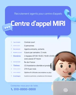 Offre d'emploi simple Sky Blue
