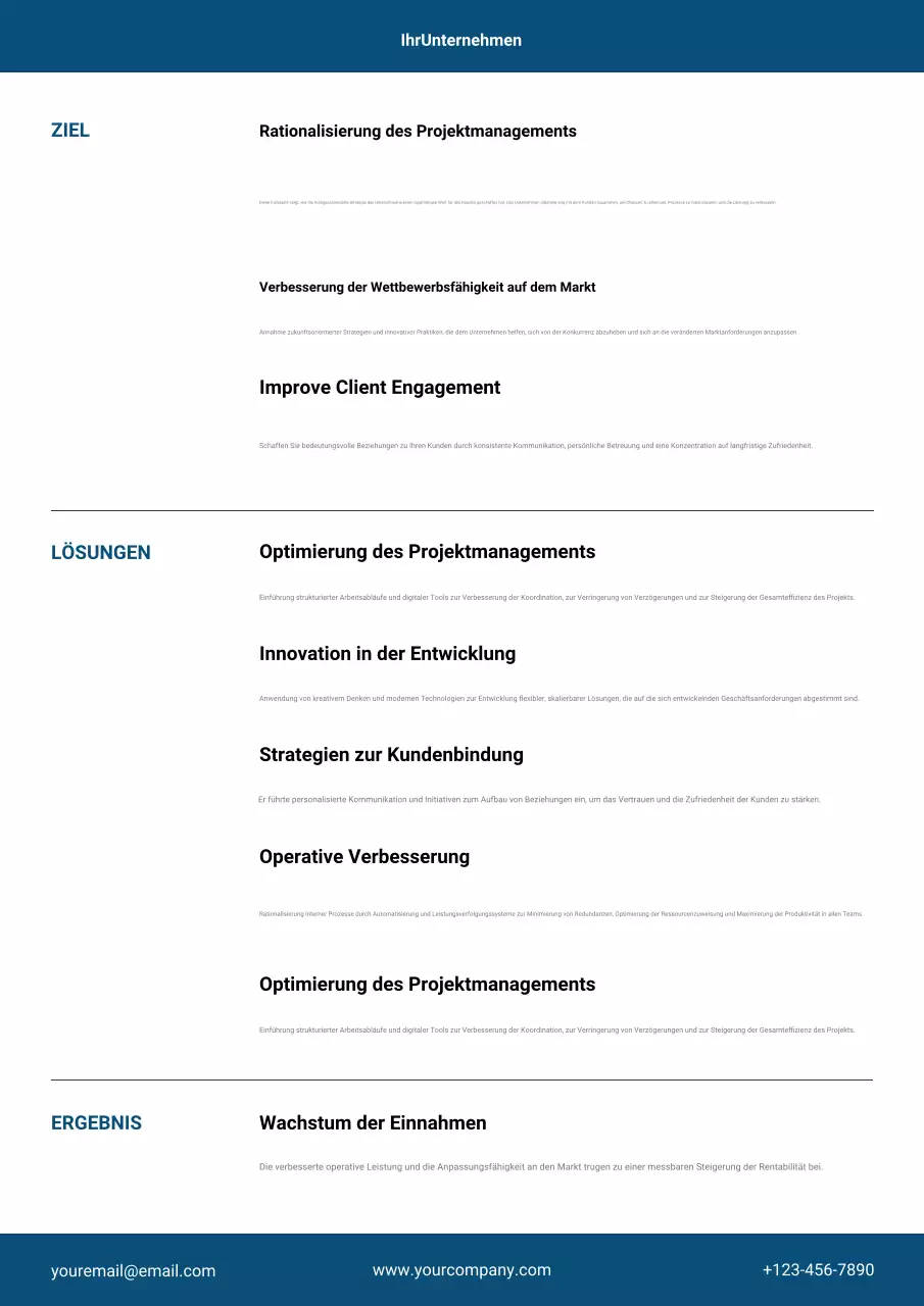 Fallstudie zum Thema „Blaues professionelles Unternehmen“