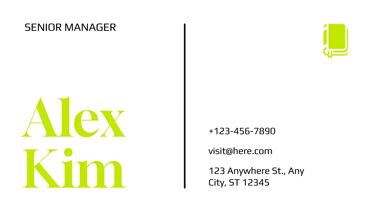 Green Minimal Business Card