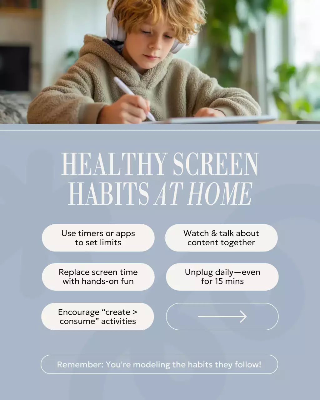 Beige and Blue Modern Parenting Guide Instagram Post