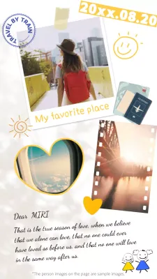Polaroid concept letter video in white and yellow