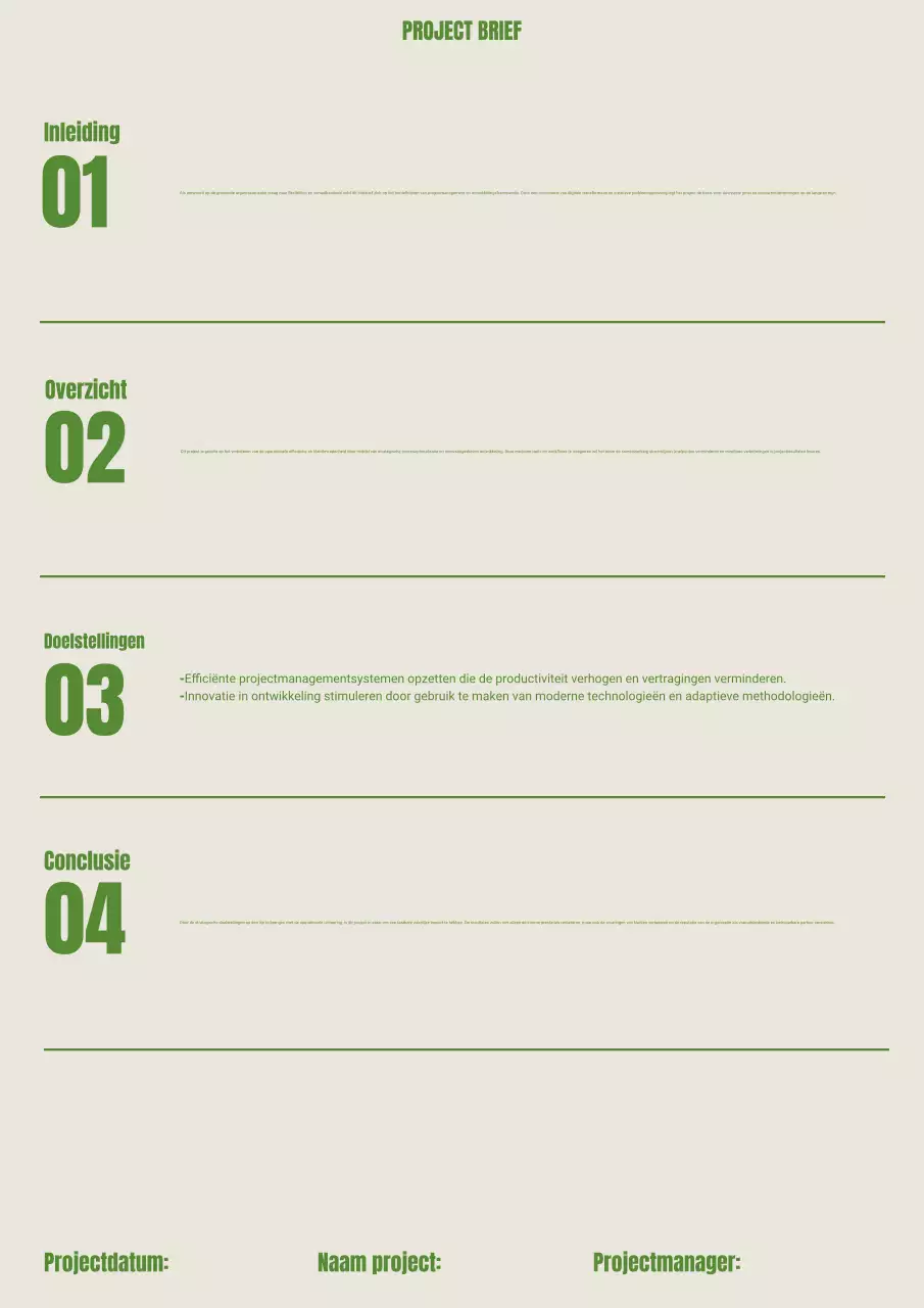 Groen Modern Projectdocument