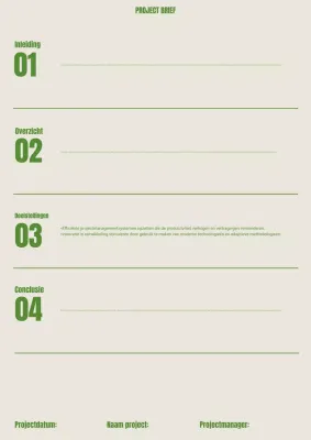Groen Modern Projectdocument