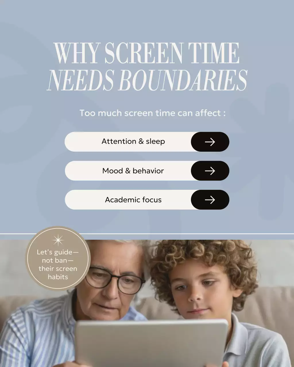 Beige and Blue Modern Parenting Guide Instagram Post