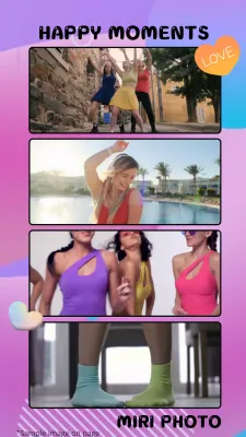 Friendship video with a colorful pink background