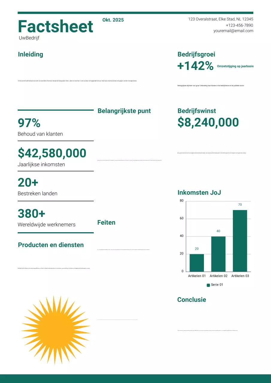 groen modern bedrijfsrapport