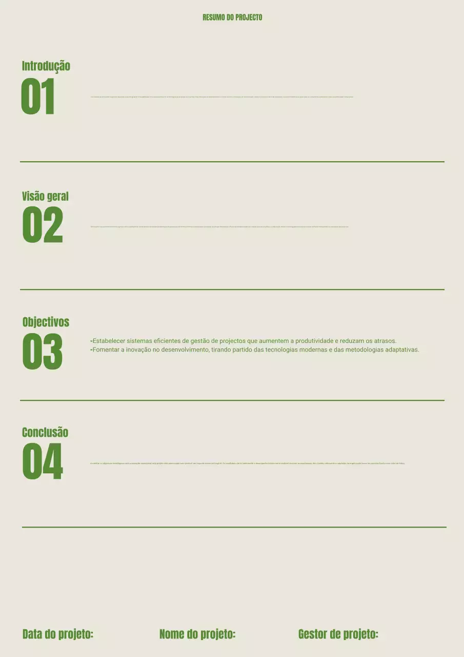 Documento do Projeto Green Modern