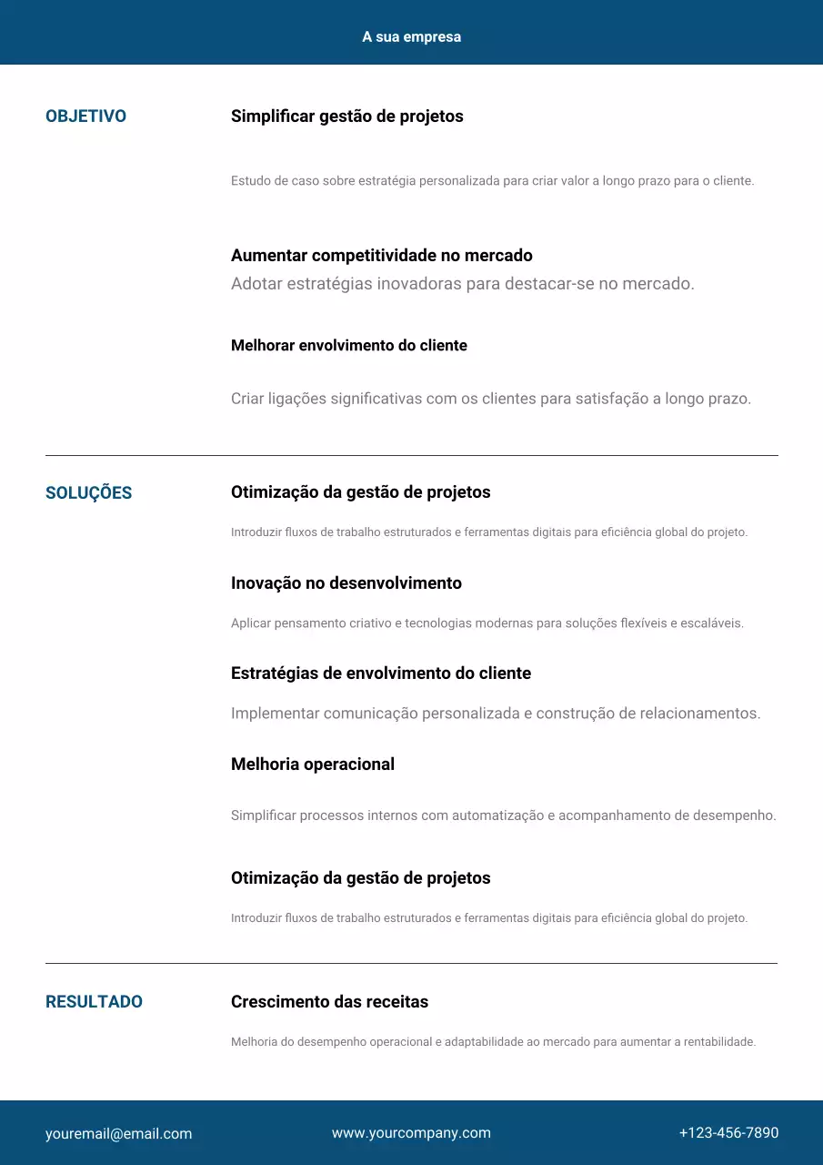 Estudo de caso de negócios profissionais em azul