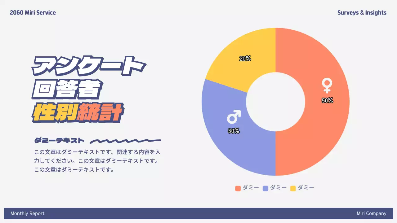 カラフル ポップ アンケート 報告書 プレゼンテーション