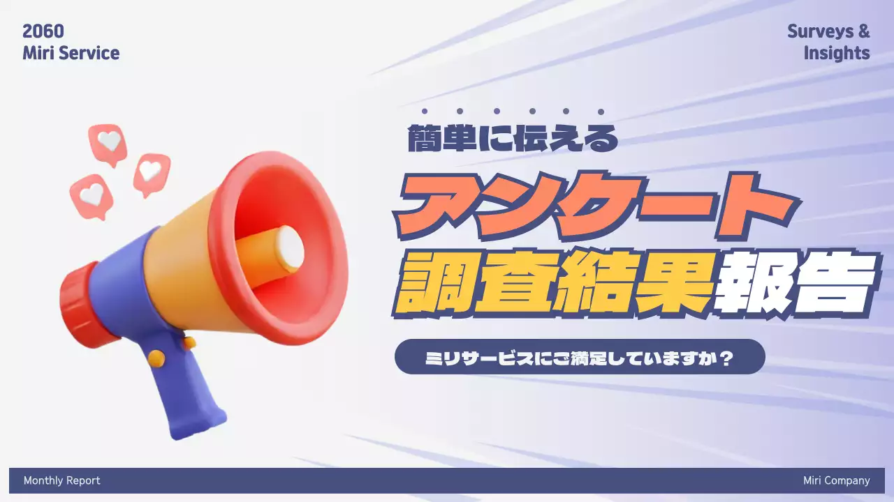 カラフル ポップ アンケート 報告書 プレゼンテーション