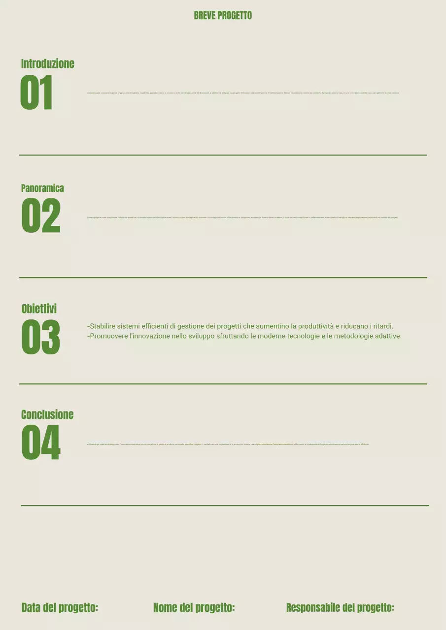 Documento del progetto Green Modern