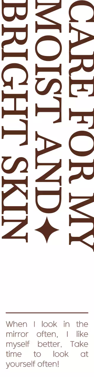 갈색과 하얀색의 뷰티 관련 감성적인 문구 레이아웃 스타일 뷰티샵 홍보 및 판촉 