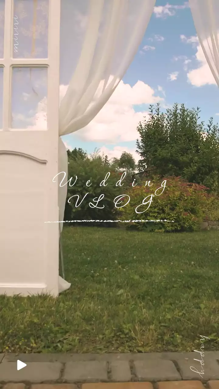 그린과 화이트 컬러를 사용한 자연 컨셉의 웨딩 브이로그