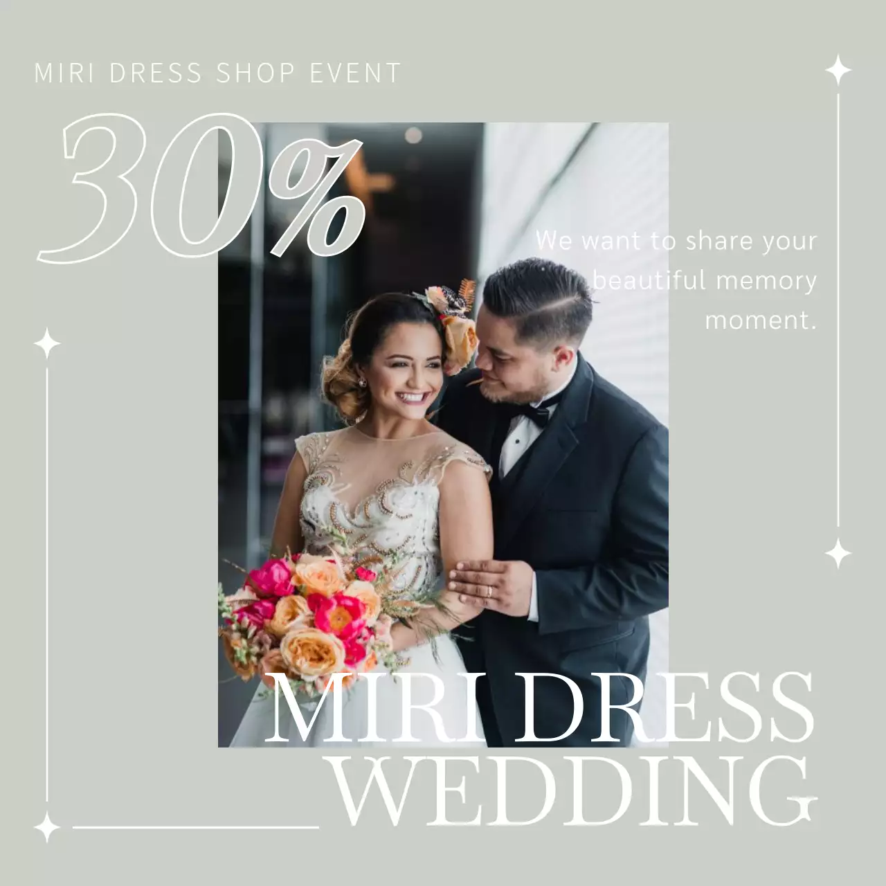 Beige Elegant Wedding Promotion Social Media Post