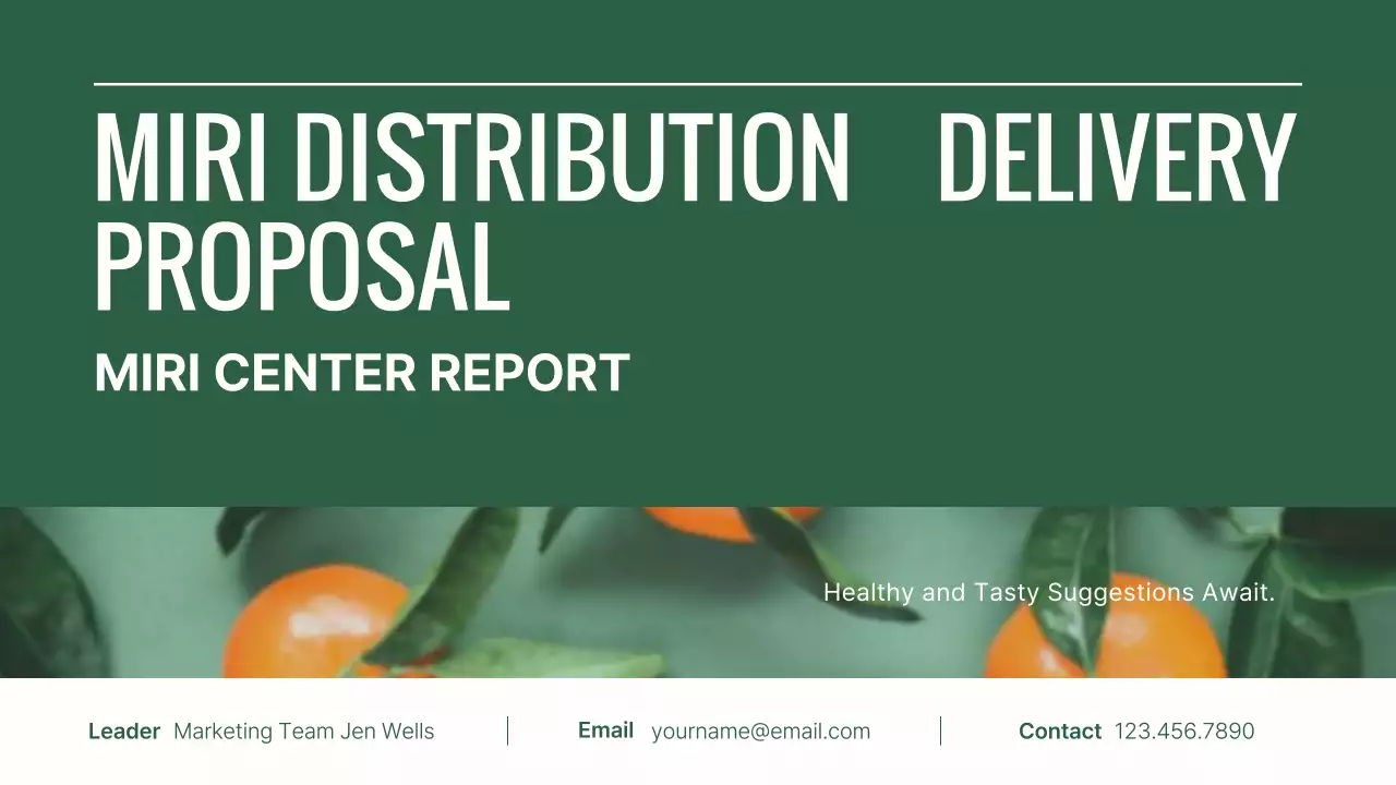 그린 모던 비즈니스 제안 프레젠테이션