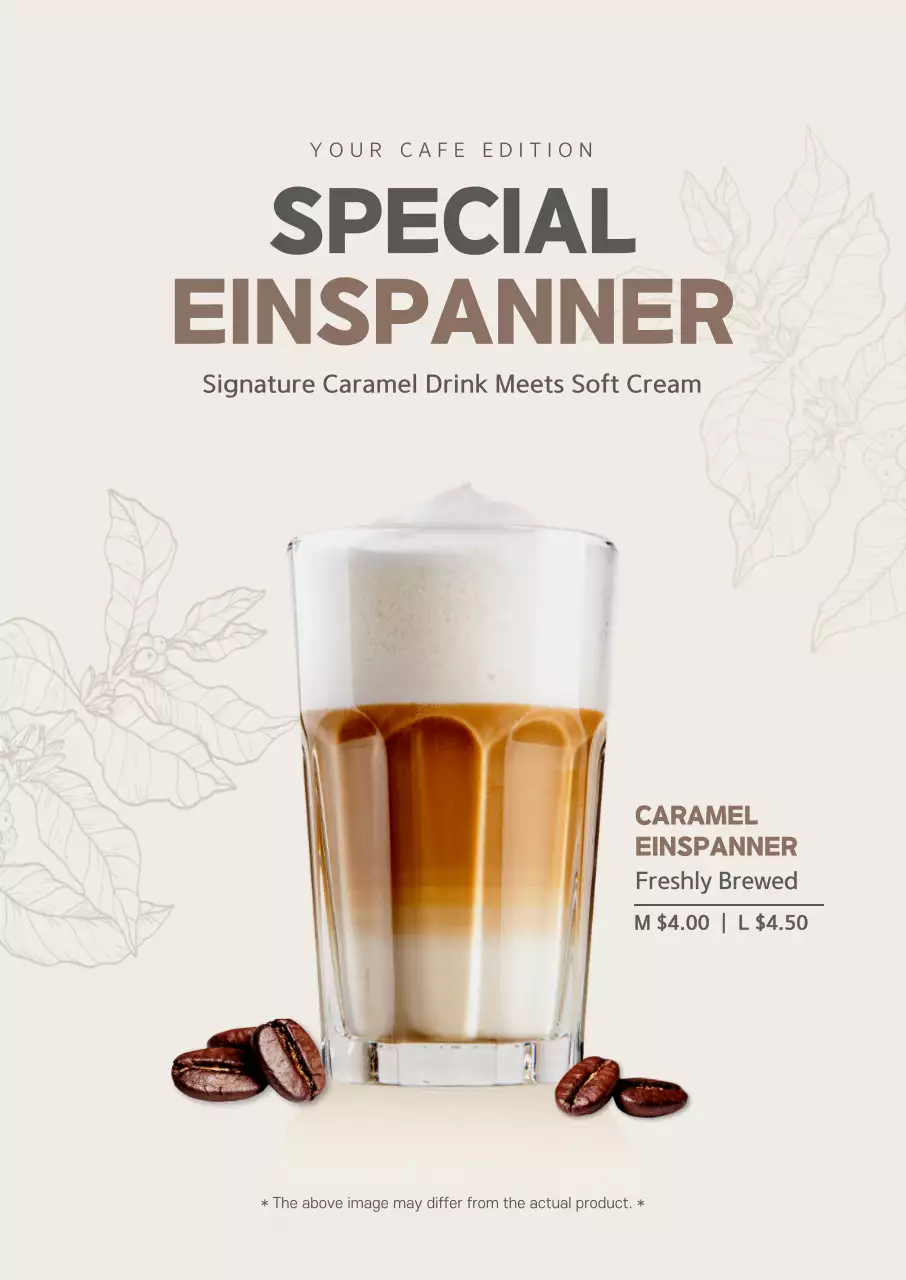 Beige Modern Coffee Promotion Poster