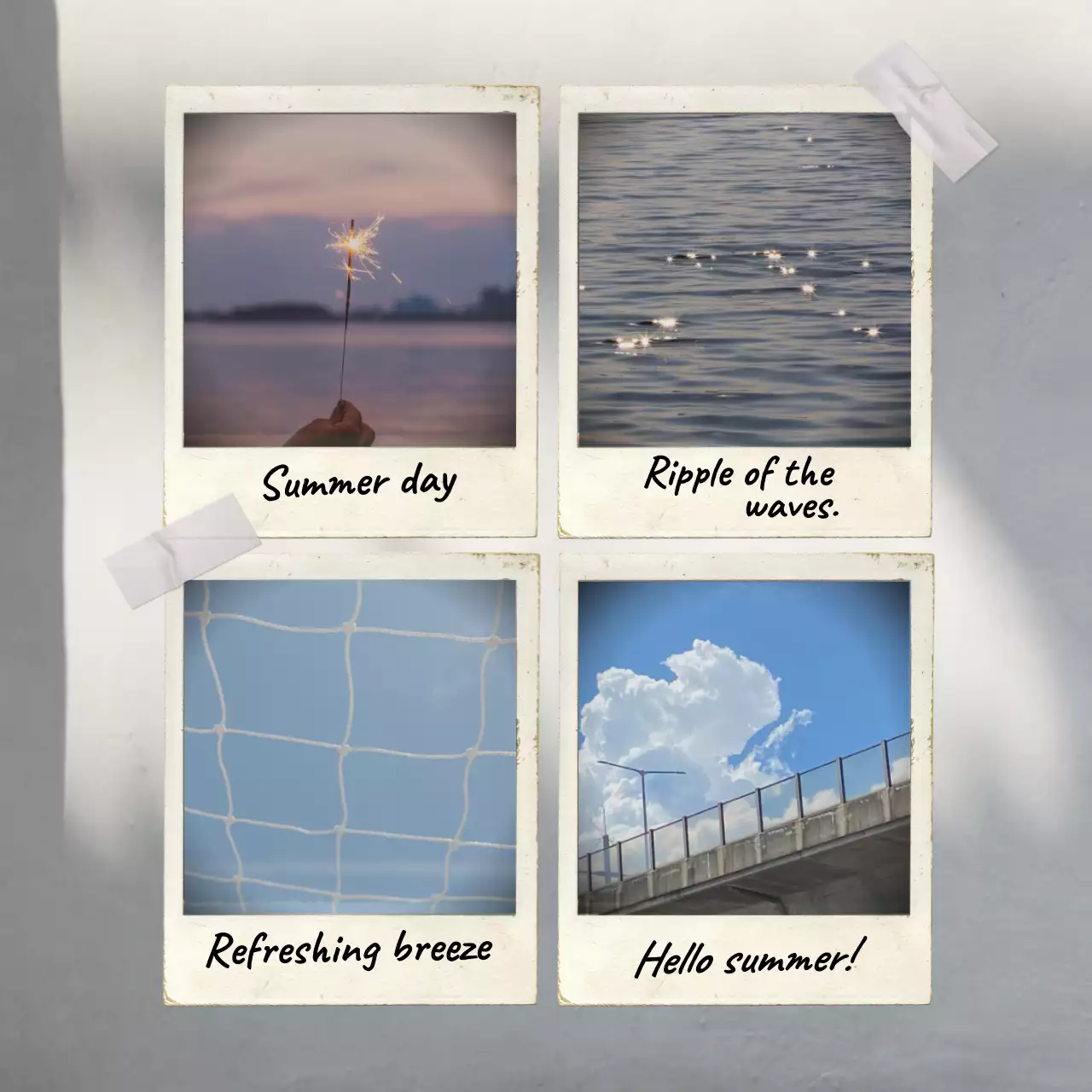 하늘색의 심플한 여름 감성 모음