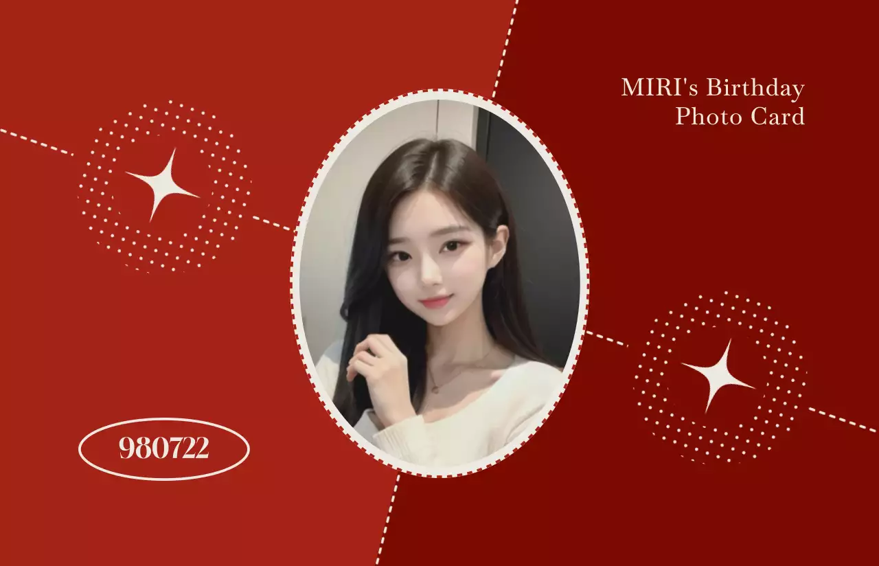 베이지와 레드의 감각적이고 고급스러운 포토카드