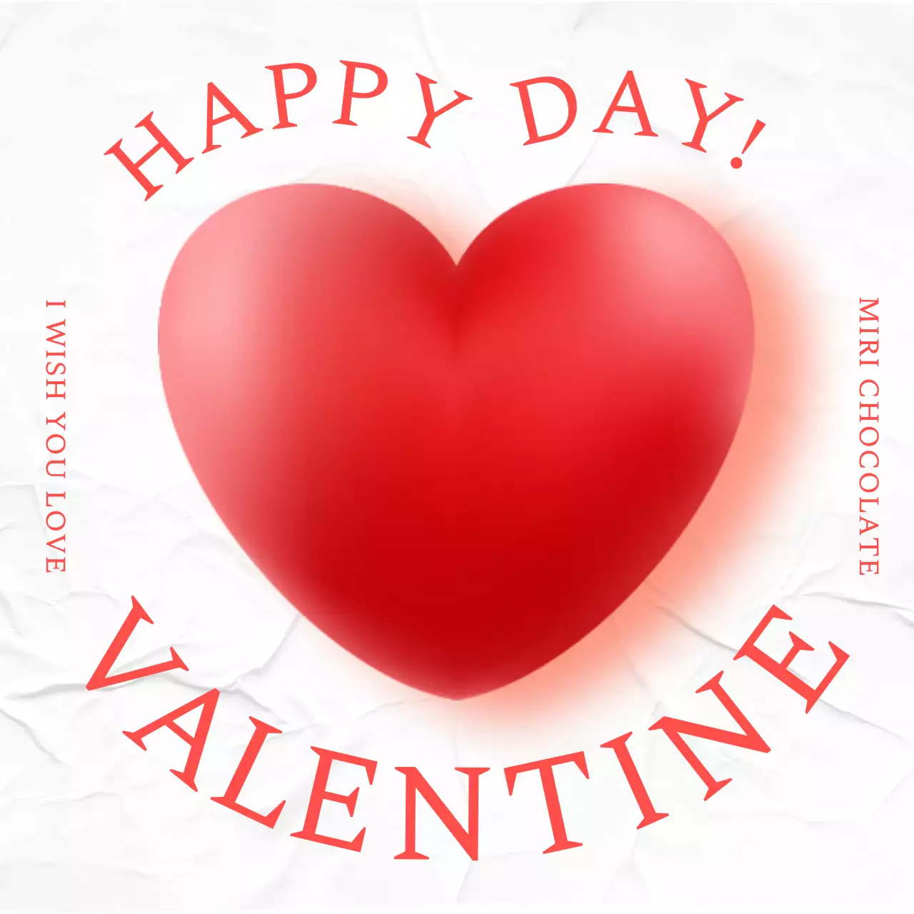 빨간색의 하트 그라데이션 발렌타인데이 이벤트