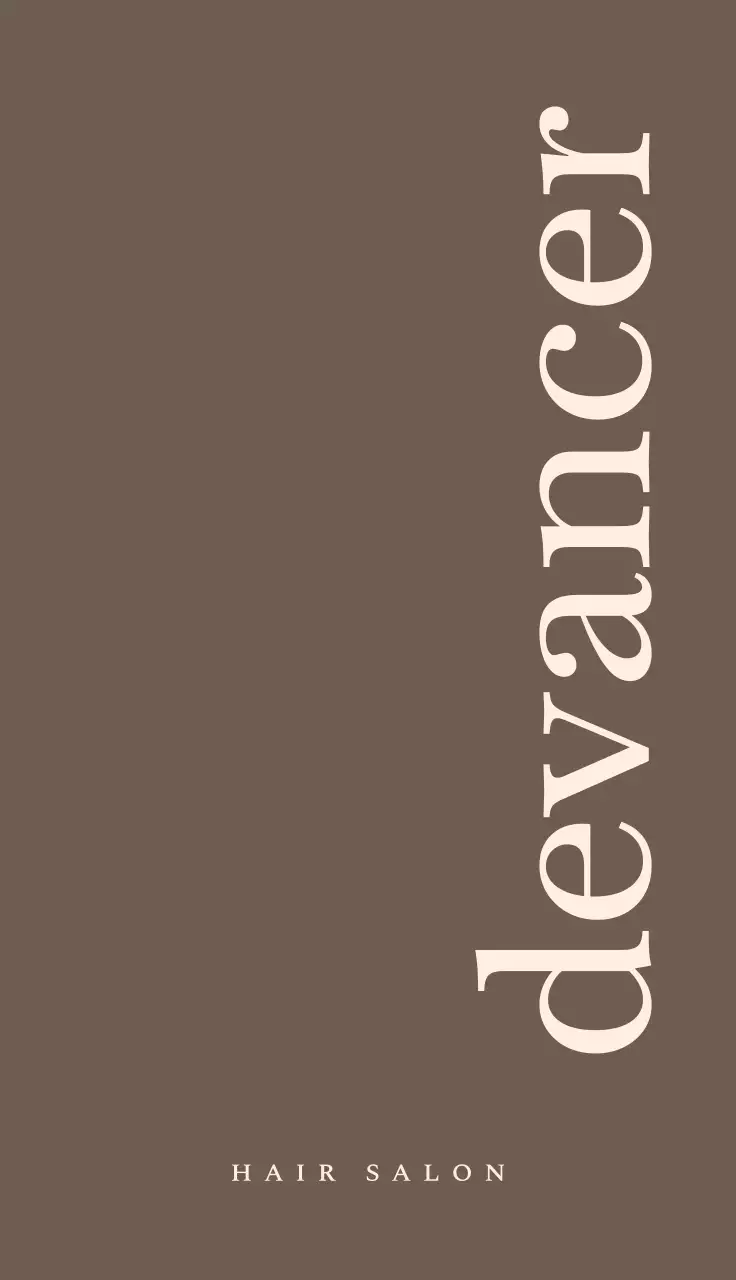 갈색과 연한핑크색의 미용실 컨셉의 고급스러운 디자인