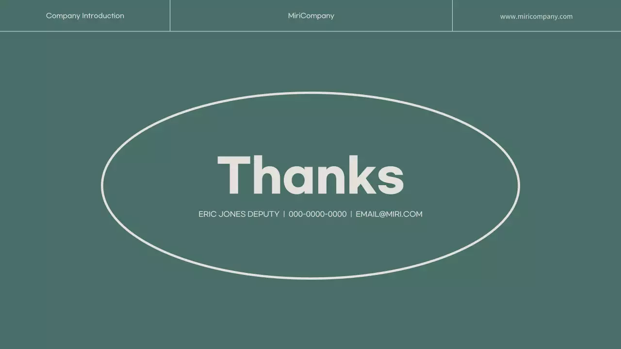 A simple green and beige company profile