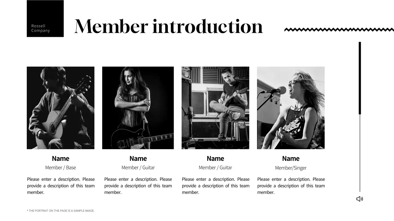 Black Modern Music Portfolio Presentation