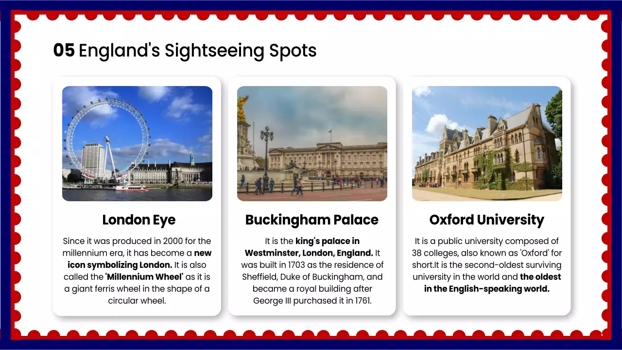 Red Traditional England Guide Presentation