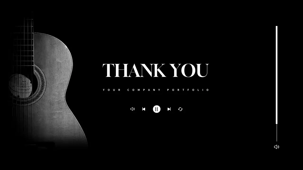 Black Modern Music Portfolio Presentation