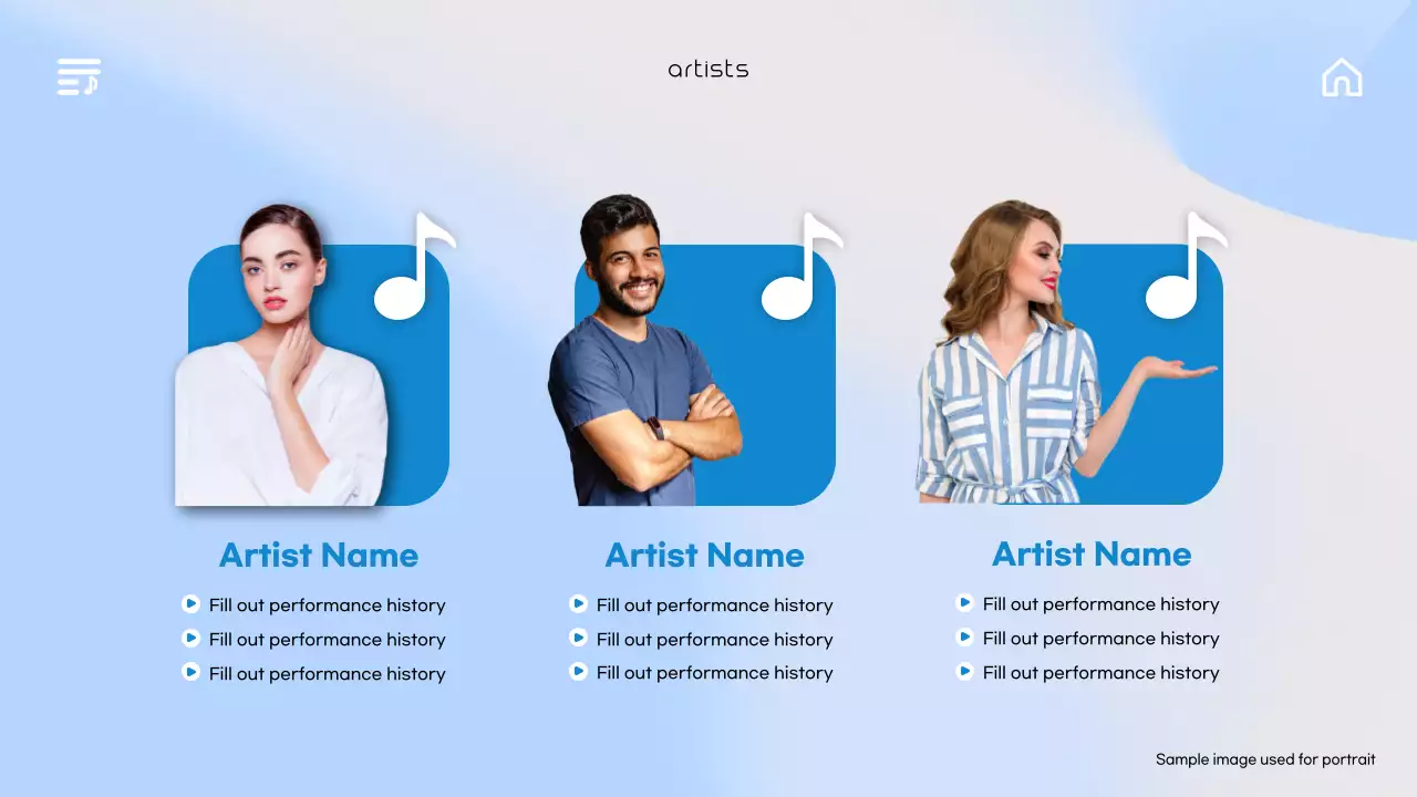 Blue Modern Music Planner Presentation