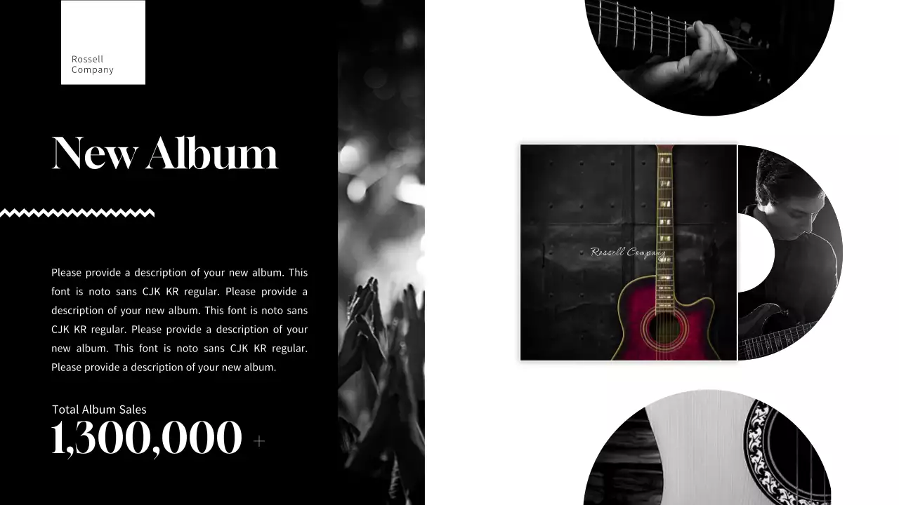 Black Modern Music Portfolio Presentation