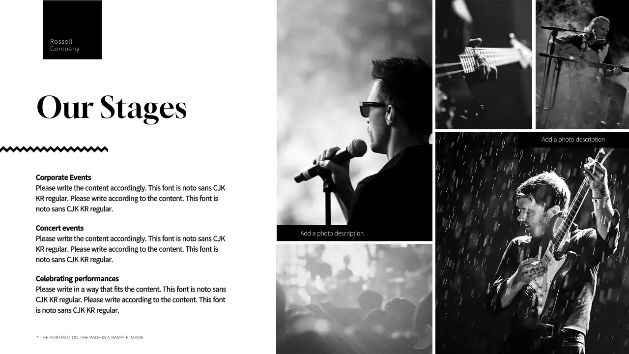 Black Modern Music Portfolio Presentation