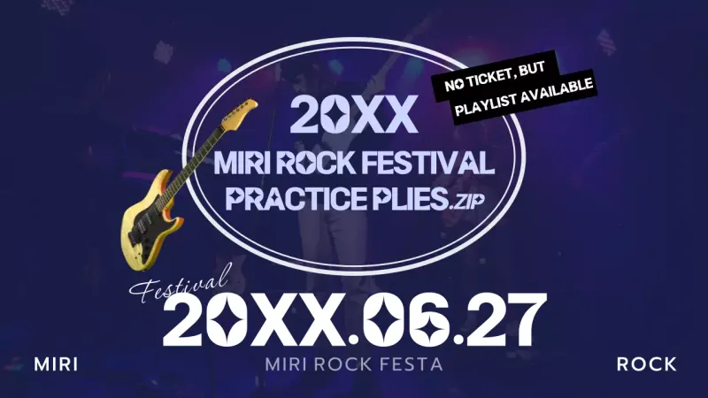 YouTube thumbnail of a rock festival in blue