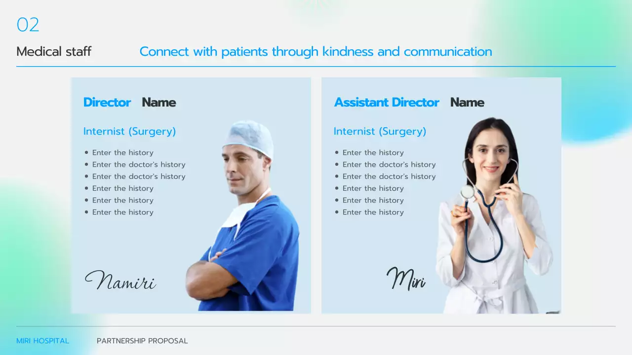 블루 프로페셔널 병원 제안서 발표