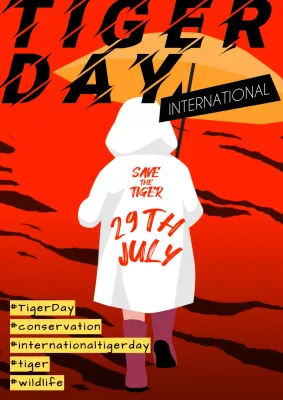 Orange Retro Conservation Announcement Poster