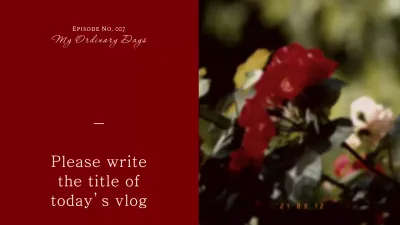 Red Minimal Vlog Guide YouTube Thumbnail