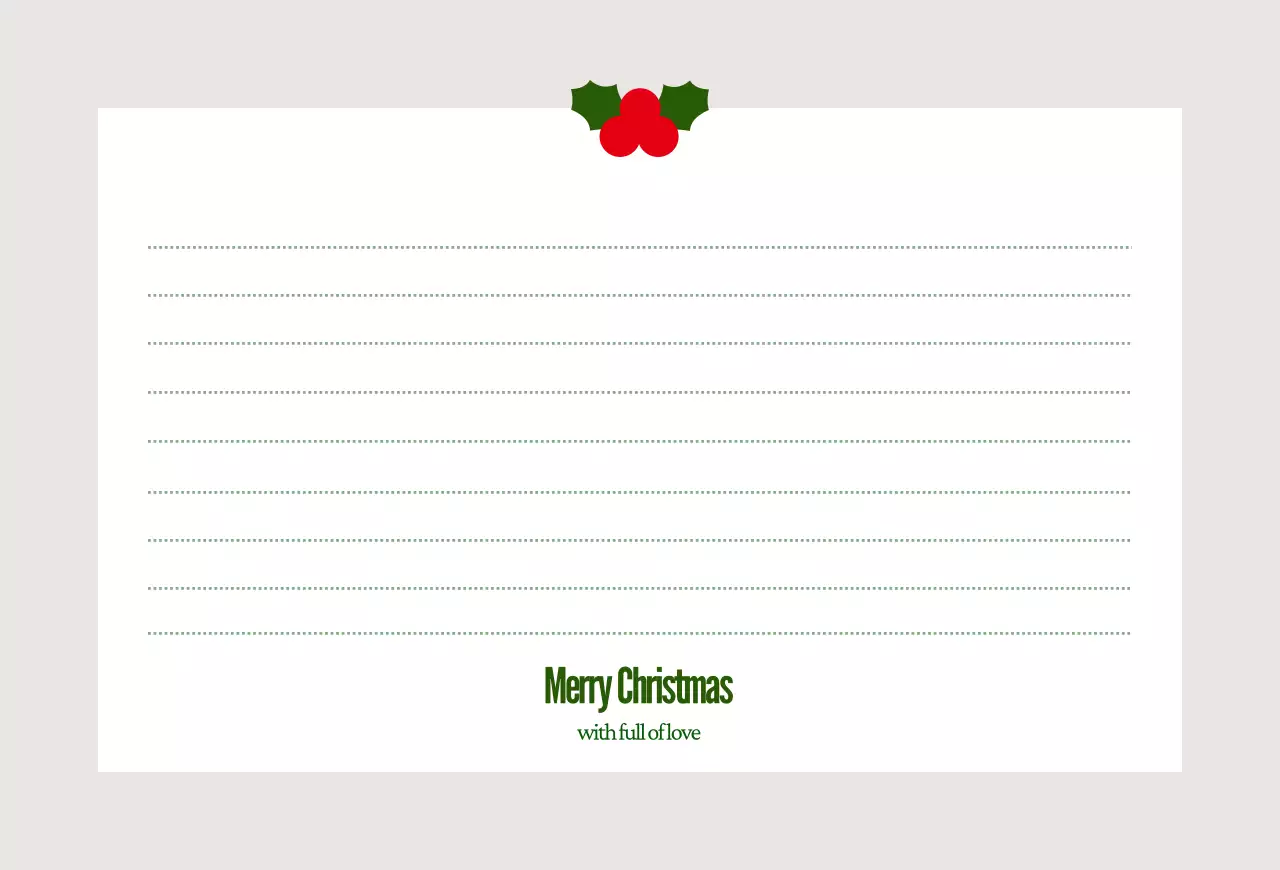 초록 심플 크리스마스 카드