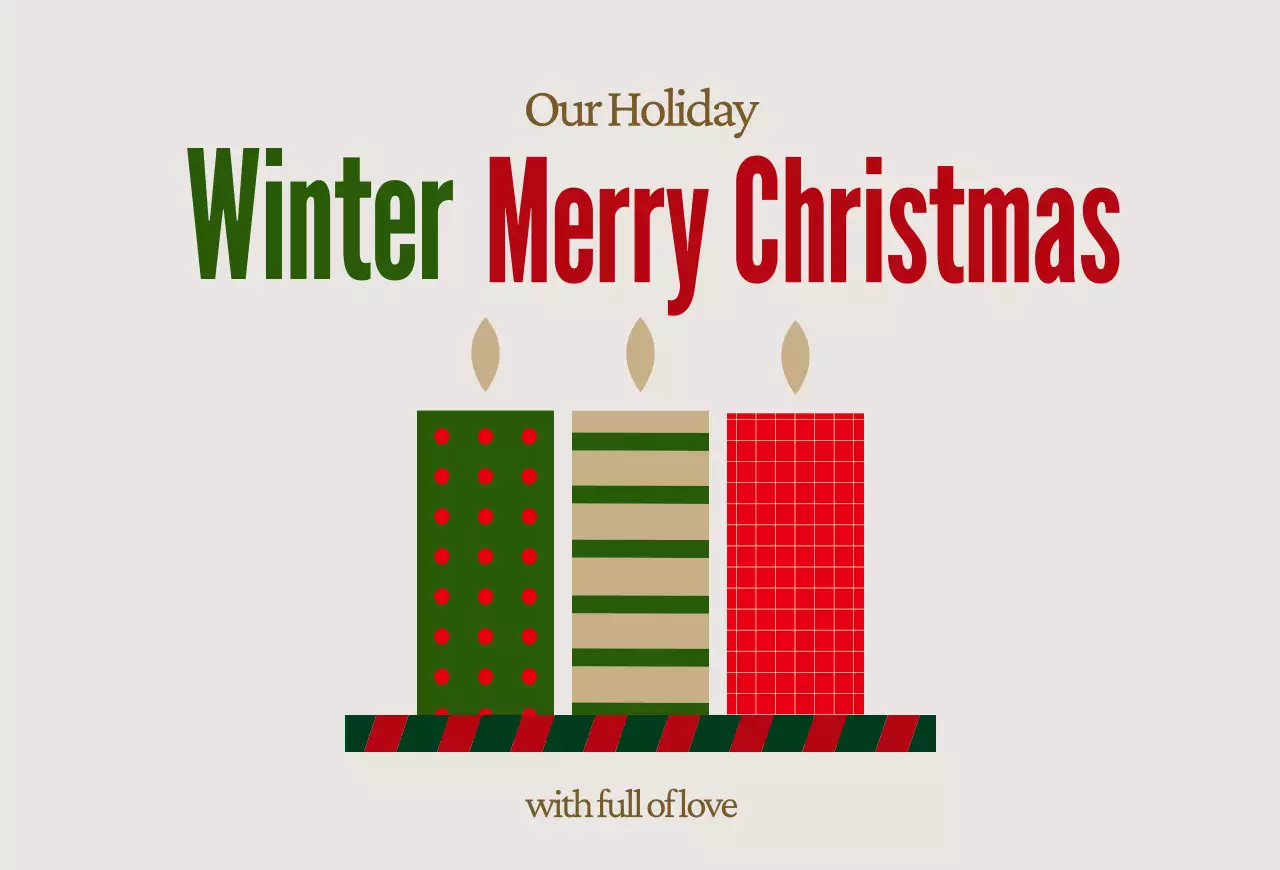 초록 심플 크리스마스 카드