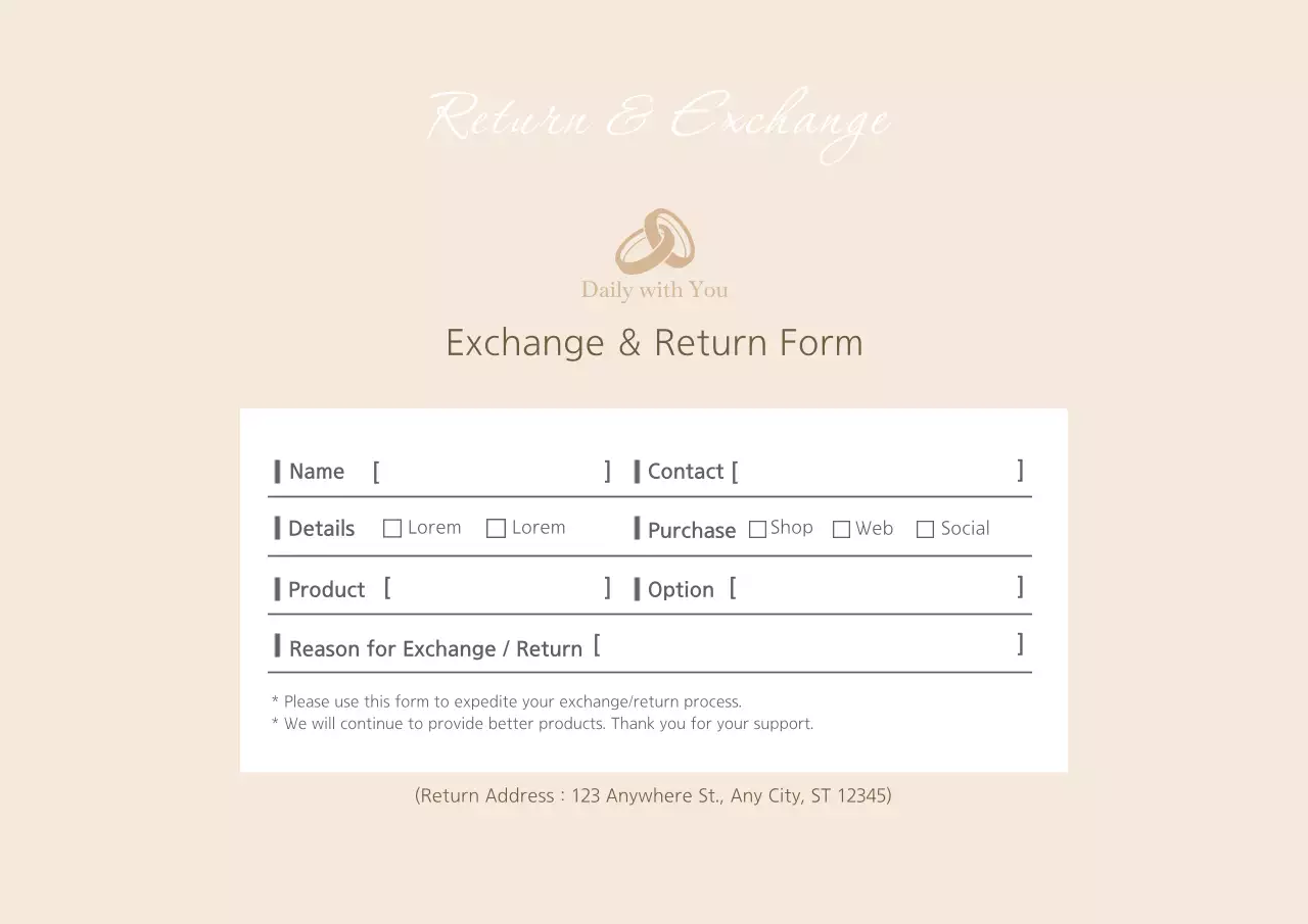 Beige Elegant Shopping Form Poster